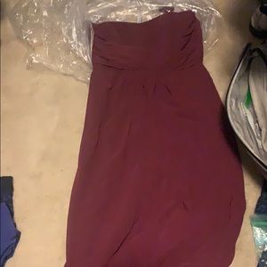 David’s bridal strapless dress